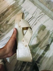 Shinny Golden Party Wear Heels
