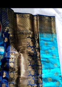 Elegant Blue Banarasi Saree