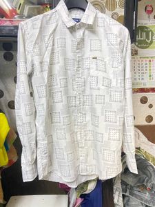 Patterned White Shirt