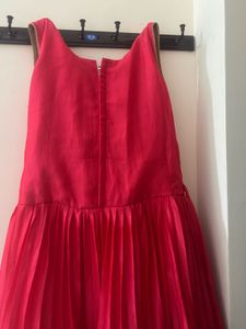 Red Dress with Floral Details