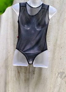 34207. Black Embellished Bodysuit