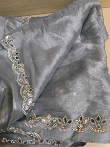 New Tisu Silk Saree (With Blouse Pice)