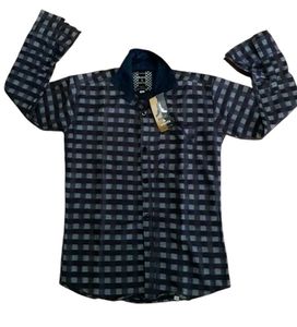 Long Cotton Check Shirt For Boys