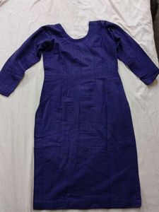 Elegant kashmiri warm Blue Embroidered Kurta Set