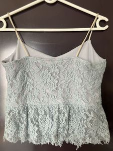Lace Cami Peplum Top