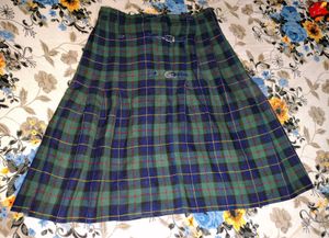 Vintage Plaid Kilt Skirt