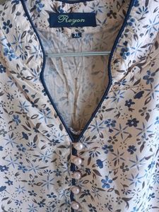 Floral Top with Attached Sleeves