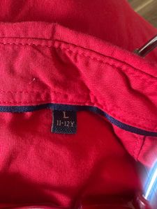 Red Button-Down Shirt