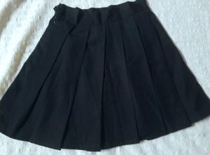 Black Mini Pleated Skirt