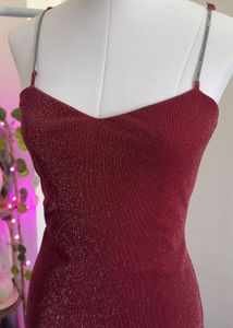 Shimmering Burgundy Dress