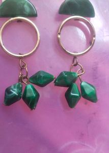 Green Dangle Earrings