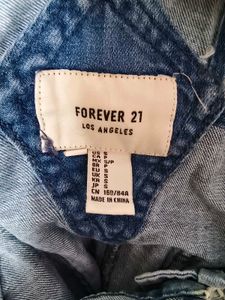 Denim Overall Dress Size Small