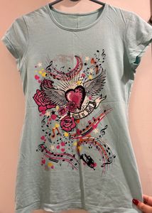 Blue T-shirt Casual Wear