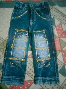 Embroidered Denim Jeans