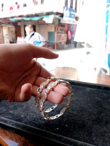 Fancy Bangles Pairs Pure Silver (Wt: 39.86)