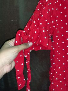 Red Shirt Top For Women And Girls Korean