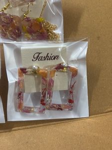 Handmade Floral Resin Earrings 5 pairs combo