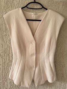 Elegant Sleeveless Button-Down Top, waist coat