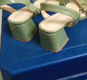 Green Transparent Heel