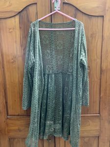 Olive Crochet Cover-Up