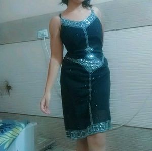 Goth VINTAGE Beaded Dress