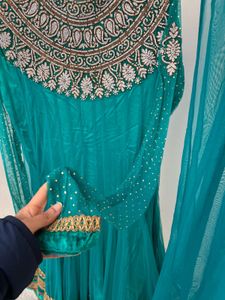 Elegant Teal Anarkali Suit