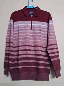 Striped Maroon Polo T-Shirt
