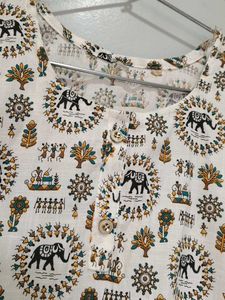 Elephant Print Sleeveless Top