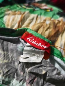 I. Unique Green Print Halter Top