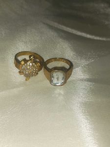 2 Gold Plated Rings Combo