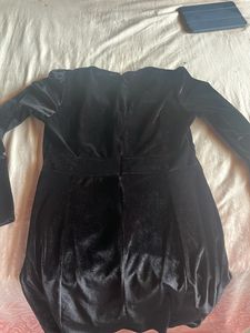Black Velvet Party Dress, Size M