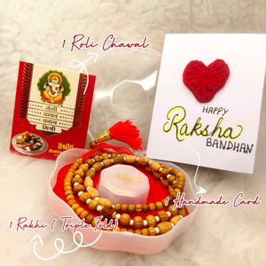 Royal Trio Rakhi Gift Box (3-Fold Rakh