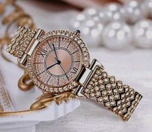 Rose Gold Women&#39;s Watch Sparkling Rhinestone Watc