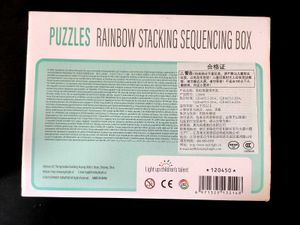 TOPBRIGHT Rainbow Stack &amp; Lacing Button Peg Board