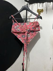 🎀 Pink Tie Up Crop Top