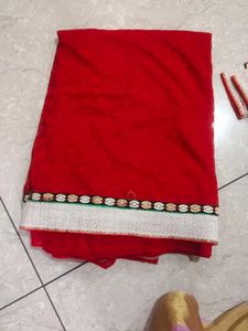 Beautiful Red Colour Saree