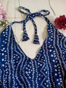 🆕 Viral Halter Neck Back Criss-crossneck Kurti 🎀