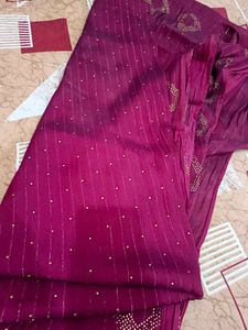 Elegant maroon Saree