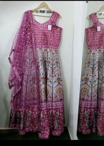SILK WEDDING GOWN WITH DUPATTA