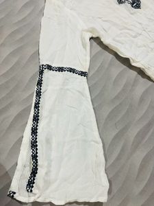 White Embroidered Top