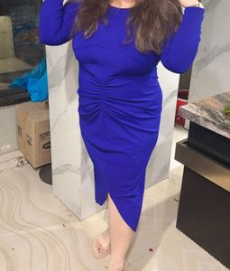 Royal Blue Ruched Dress