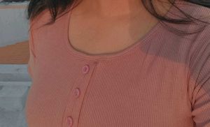 Ribbed Button-Up Top