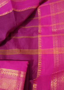 New Chettinad Cotton Saree With 1m Blouse Pc