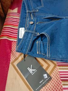 Women Flared High Rice Blue Jeans