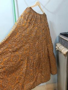 Vintage Patterned Midi Skirt