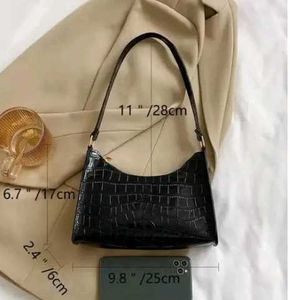 Chic Black Baguette Bag
