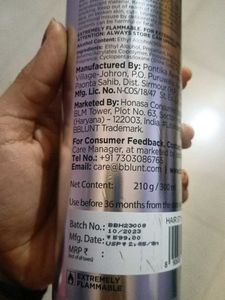 BBLUNT Hot Shot Hold Spray For Hairstyling