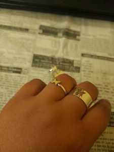Gold Tone Ring Set