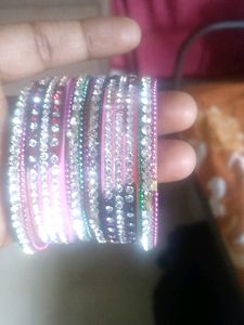 Diamond Fibre Bangles Set.