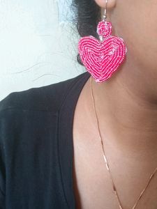 Heart shape Bead Earrings